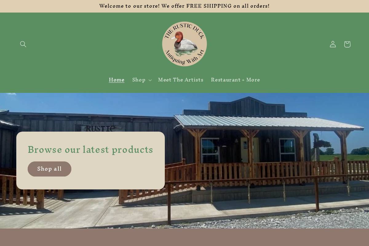 therusticduck.com homepage screenshot