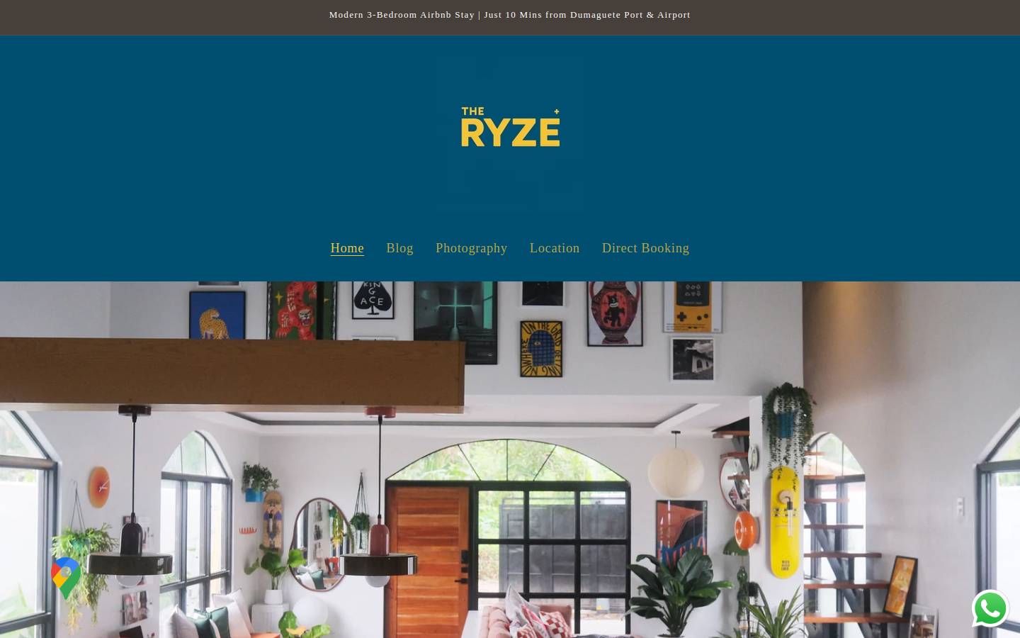 theryzedumaguete.com homepage screenshot