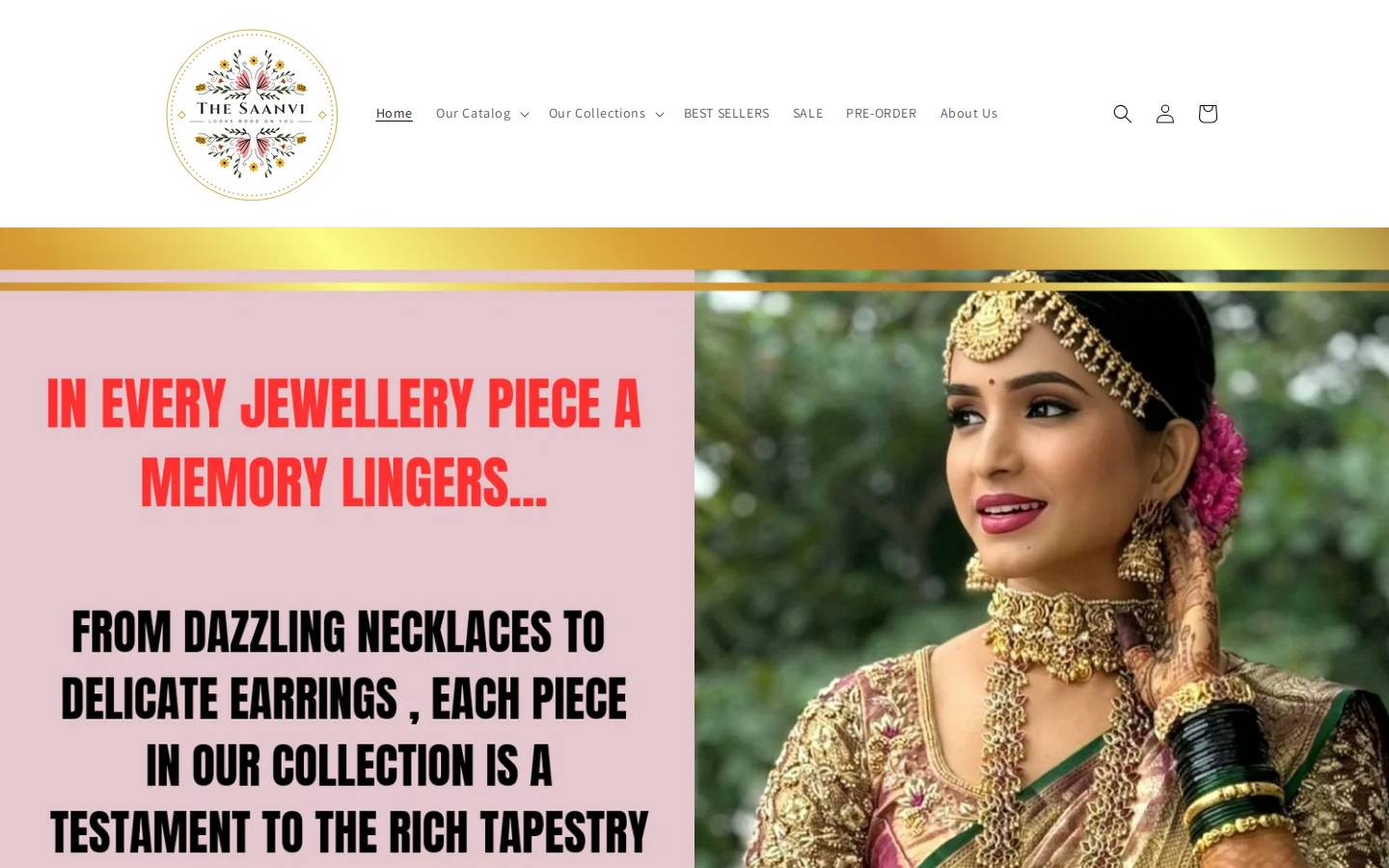 thesaanvi.com homepage screenshot