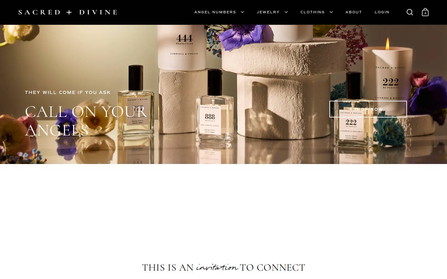 thesacredanddivine.com homepage screenshot