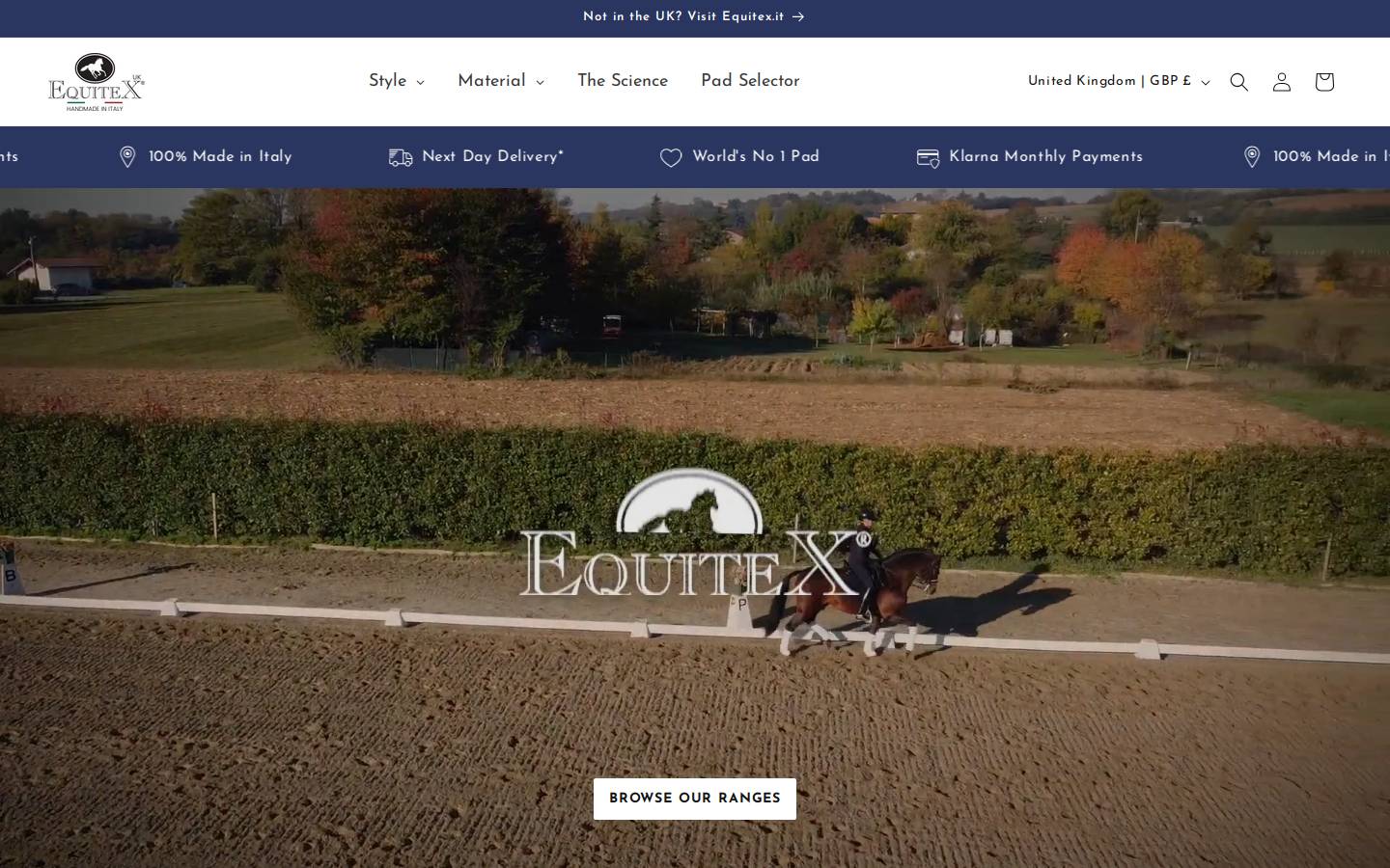 Thesaddlepadcompany homepage screenshot