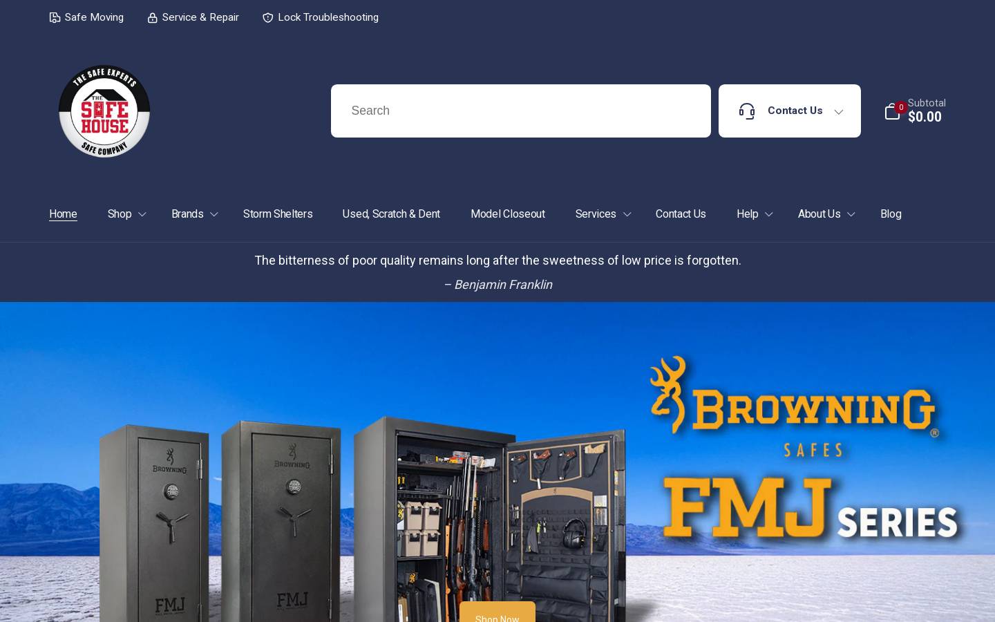 thesafehouse.com homepage screenshot