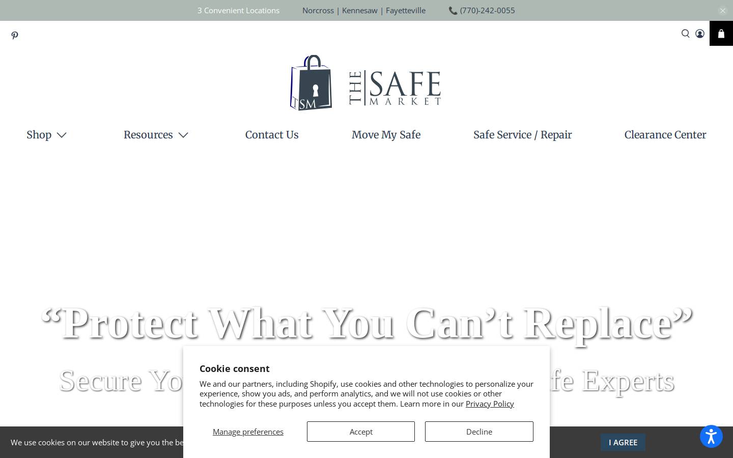 thesafemarket.com homepage screenshot
