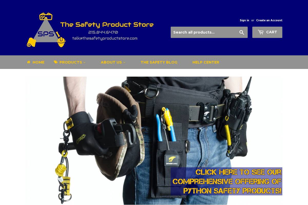 thesafetyproductstore.com homepage screenshot