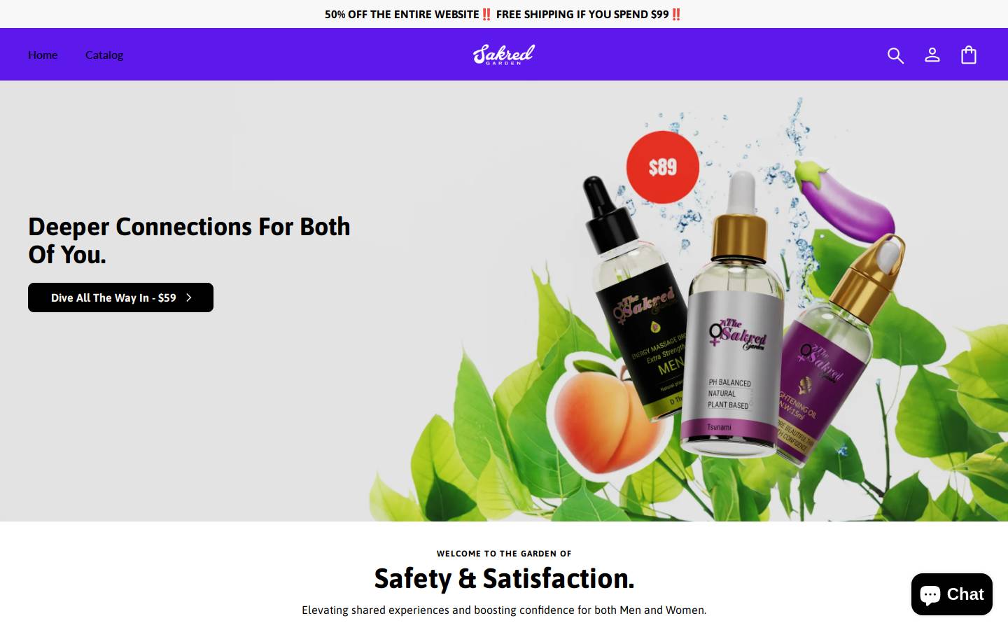 thesakredgarden2.com homepage screenshot