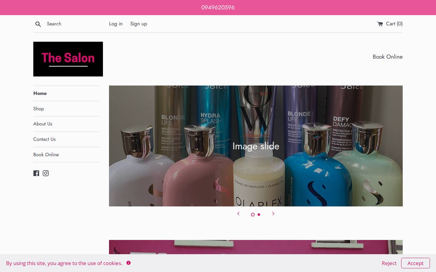 thesaloncastlerea.ie homepage screenshot