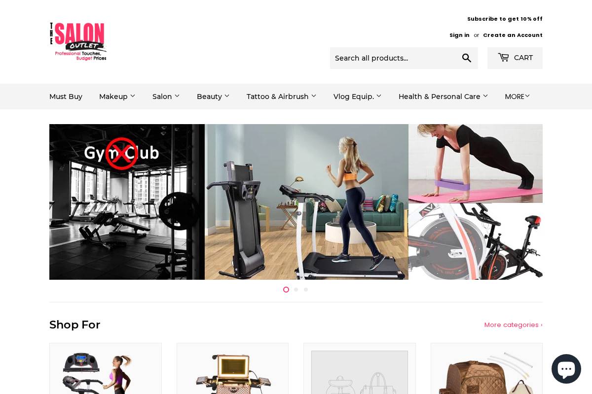 thesalonoutlet.com homepage screenshot