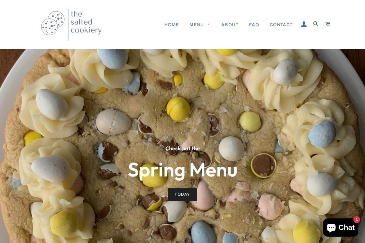 thesaltedcookiery.com homepage screenshot