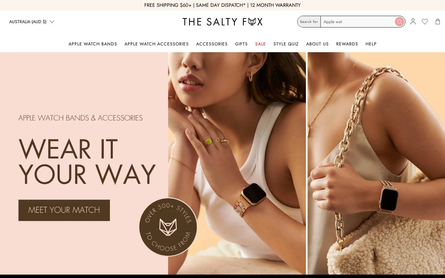 The Salty Fox homepage screenshot