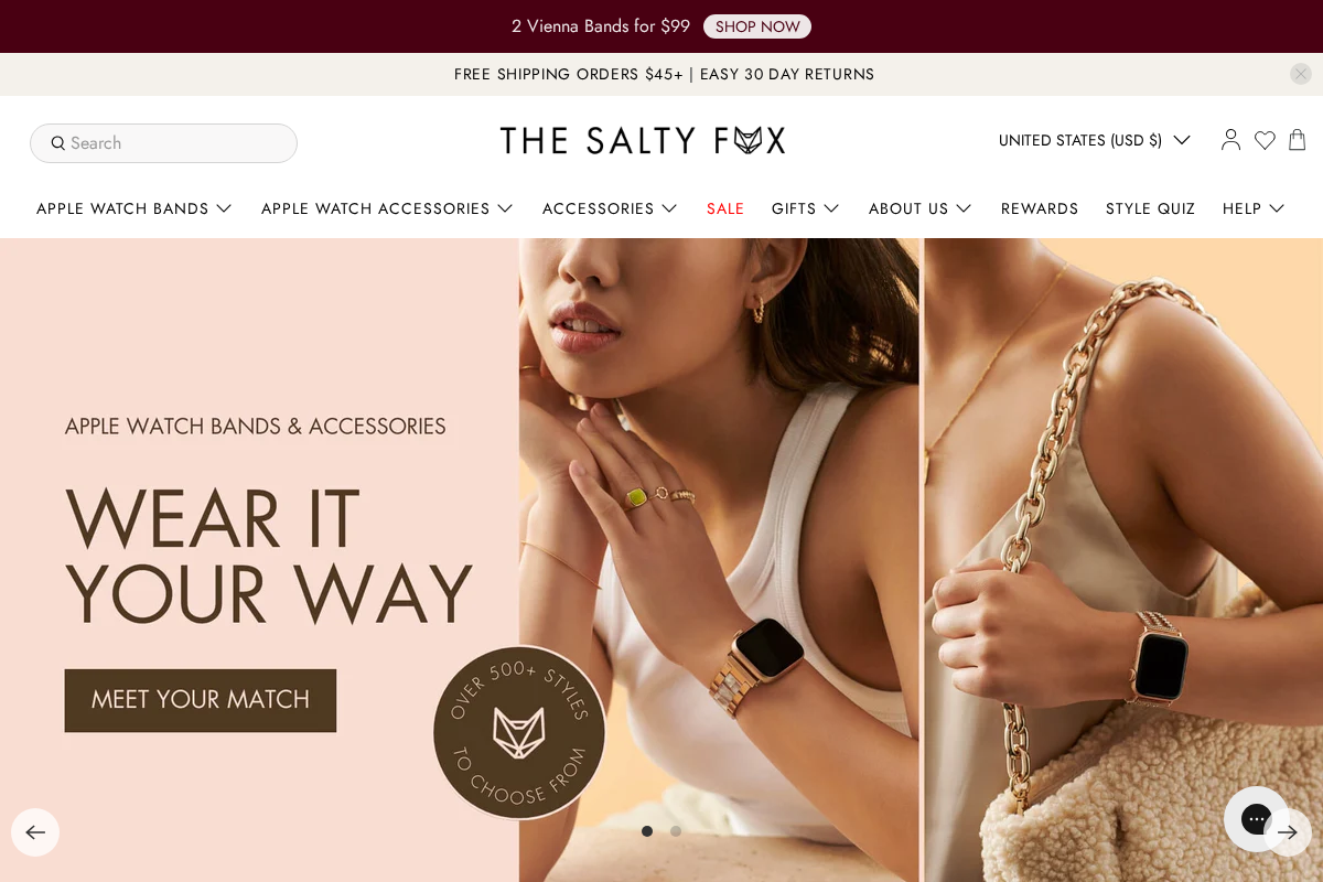 thesaltyfox.com homepage screenshot