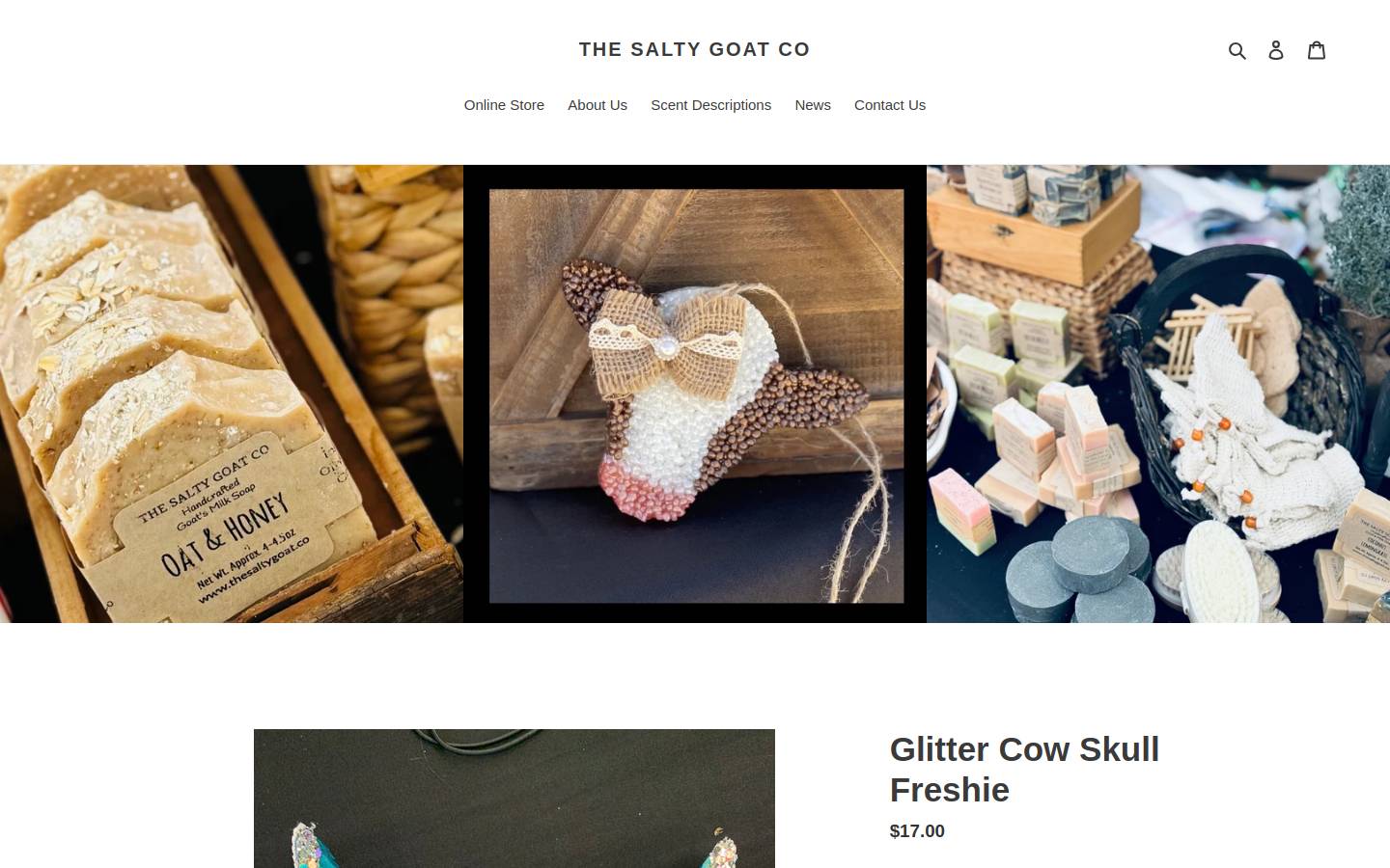 thesaltygoat.co homepage screenshot