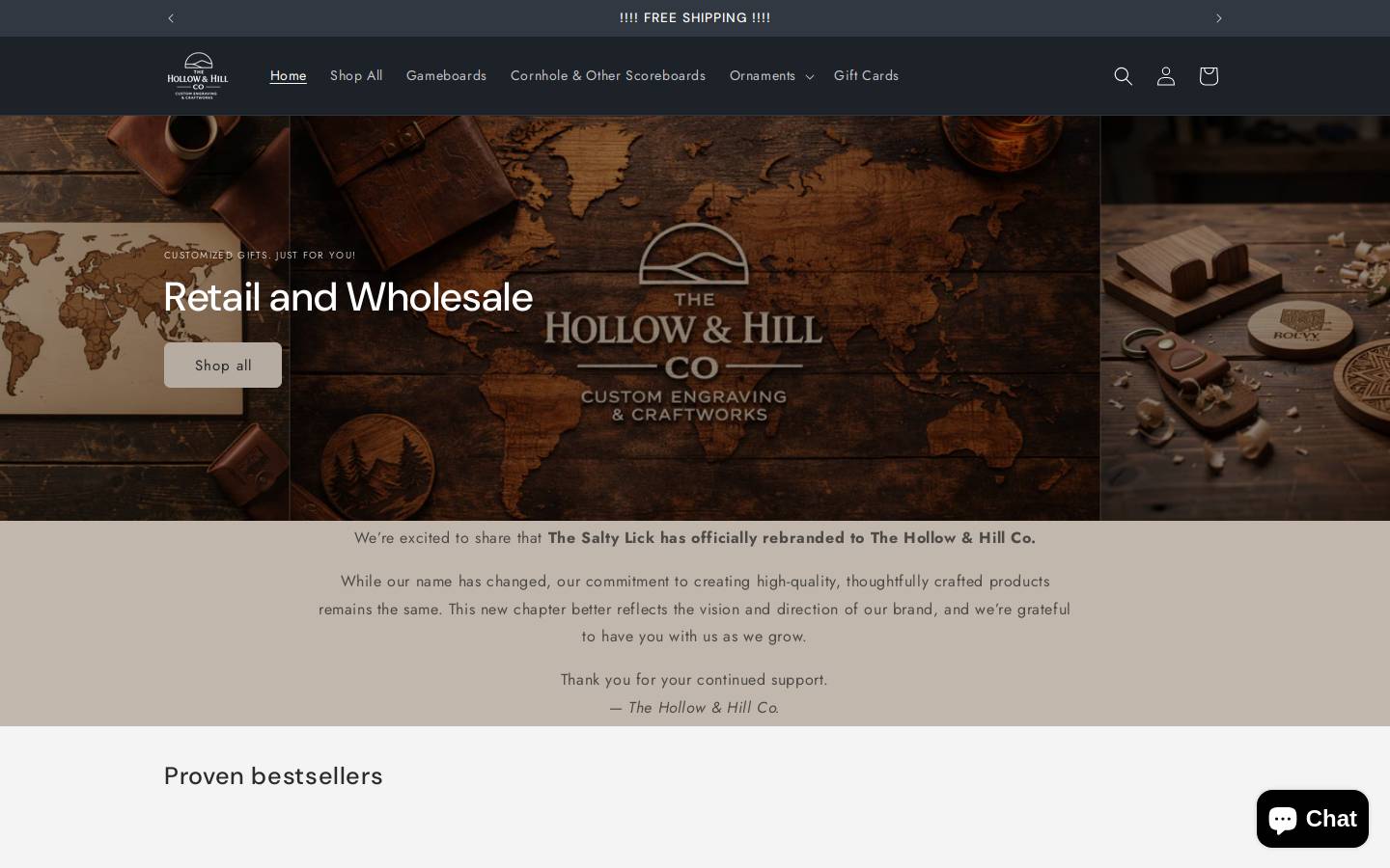 thesaltylick.com homepage screenshot