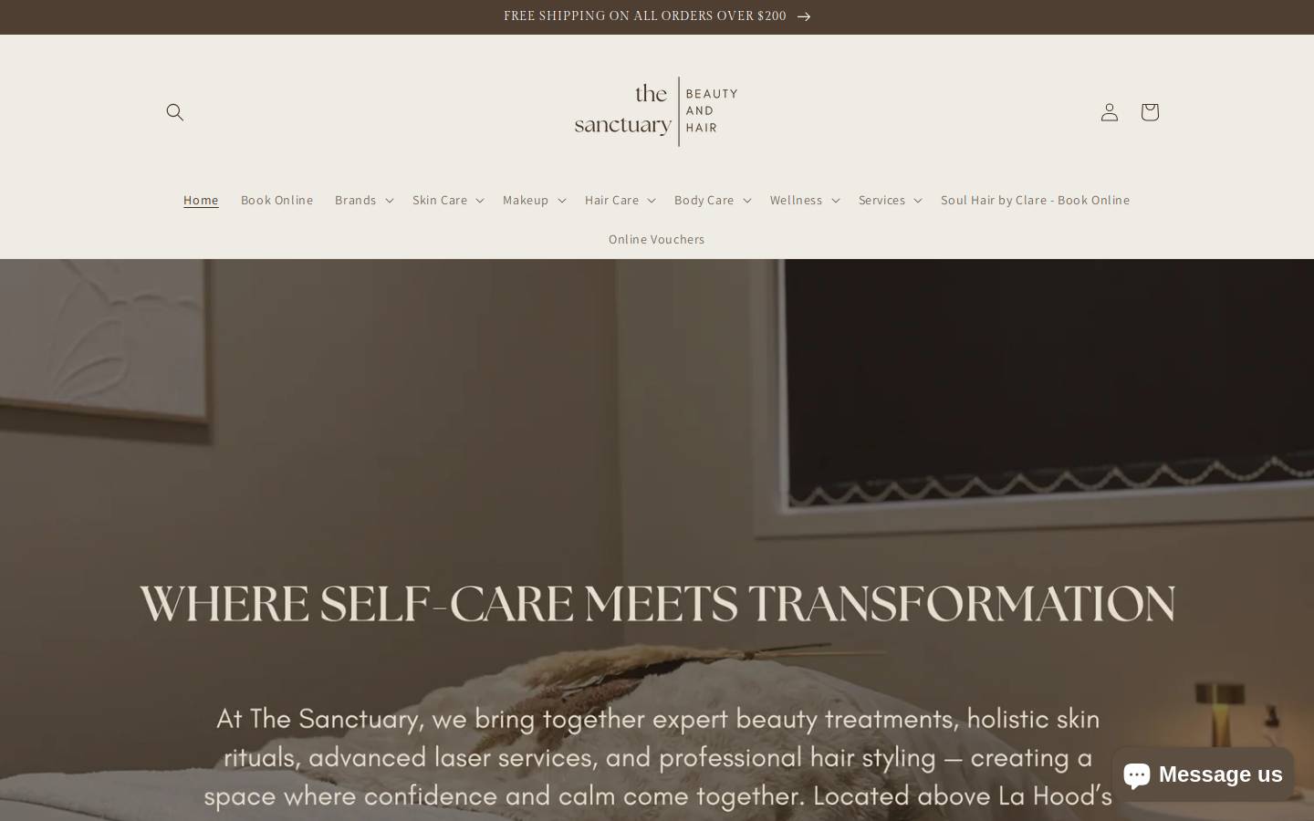 thesanctuaryspa.co.nz homepage screenshot