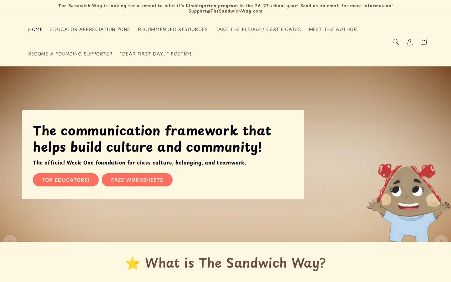thesandwichway.com homepage screenshot