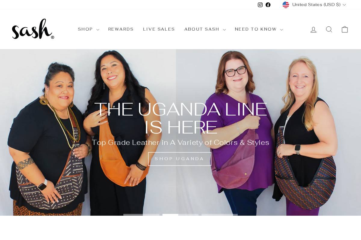 thesashlife.com homepage screenshot