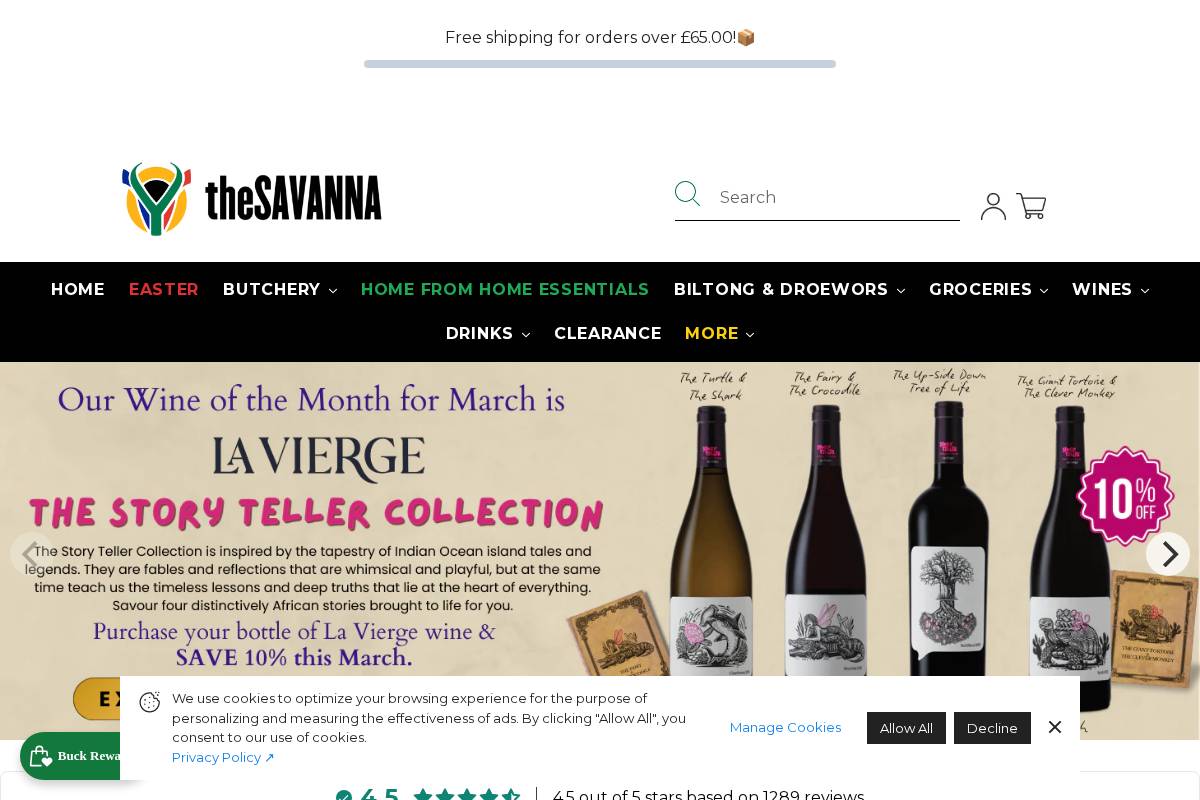 The Savanna homepage screenshot