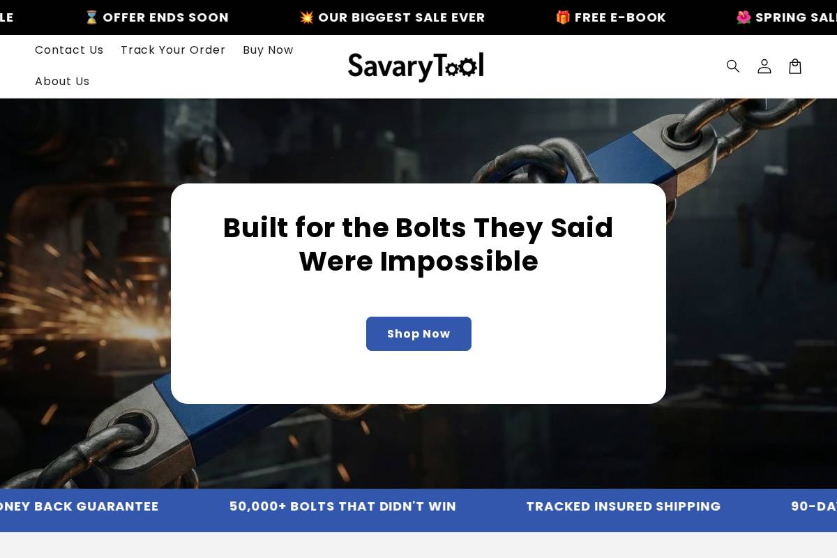 Thesavary homepage screenshot