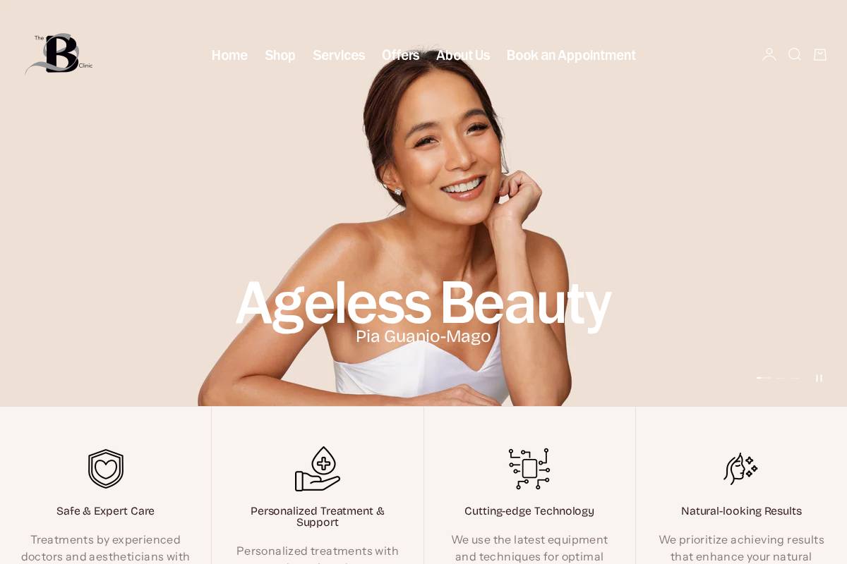 thesbclinic.com homepage screenshot