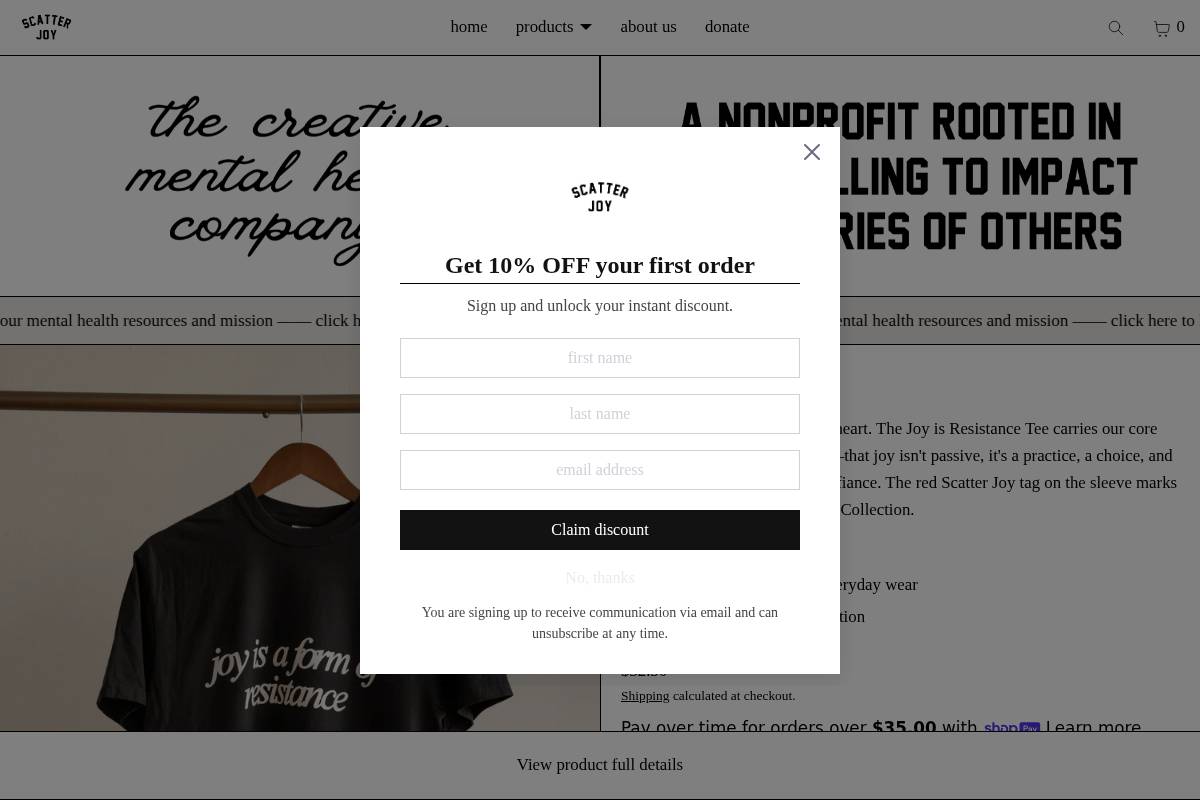 thescatterjoyproject.store homepage screenshot