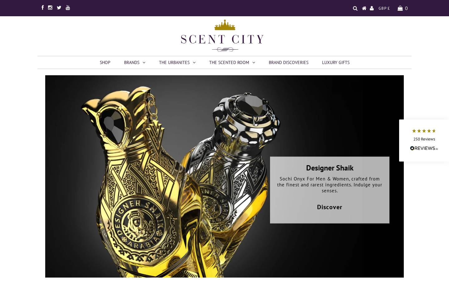 Scent City homepage screenshot