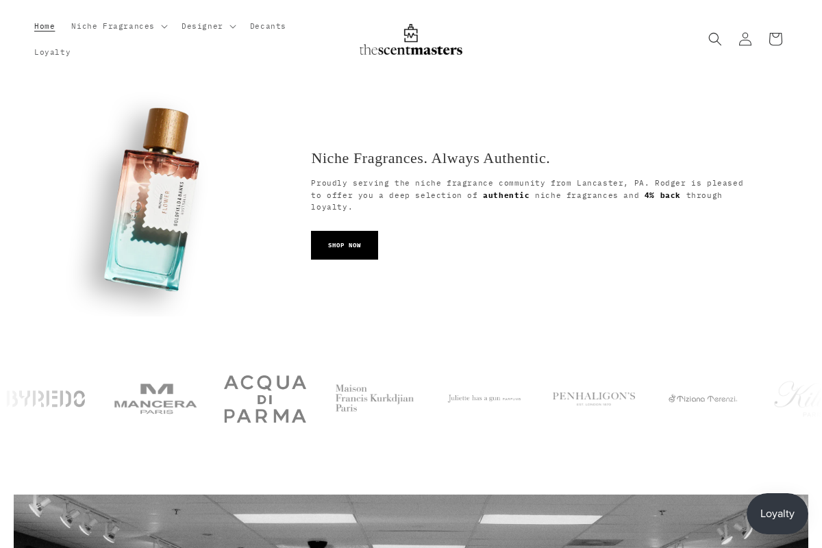 The Scent Masters homepage screenshot