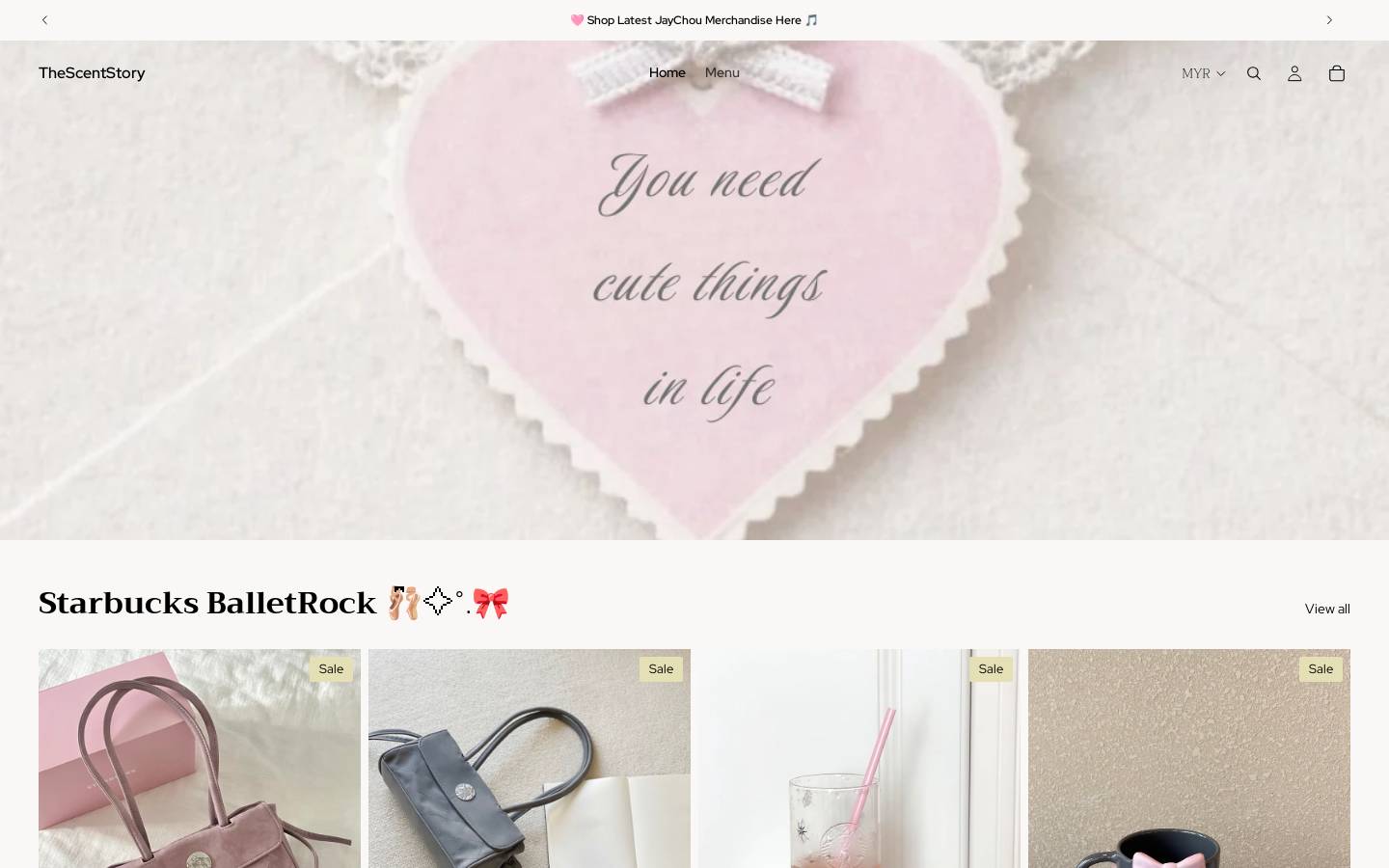 Thescentstory homepage screenshot