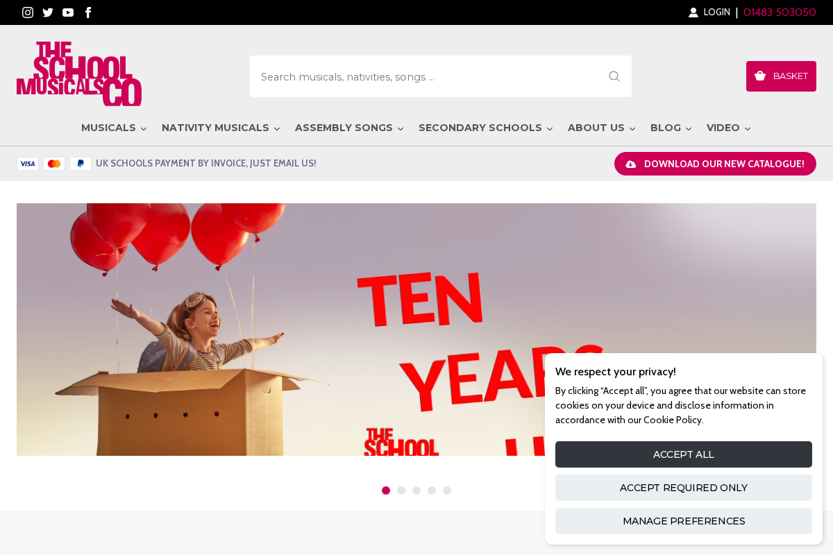 Theschoolmusicalsco homepage screenshot