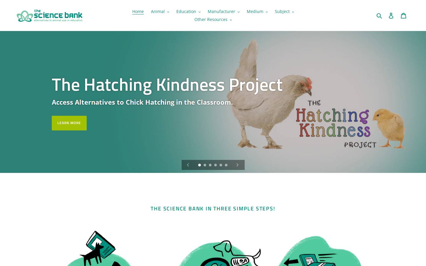 thesciencebank.org homepage screenshot