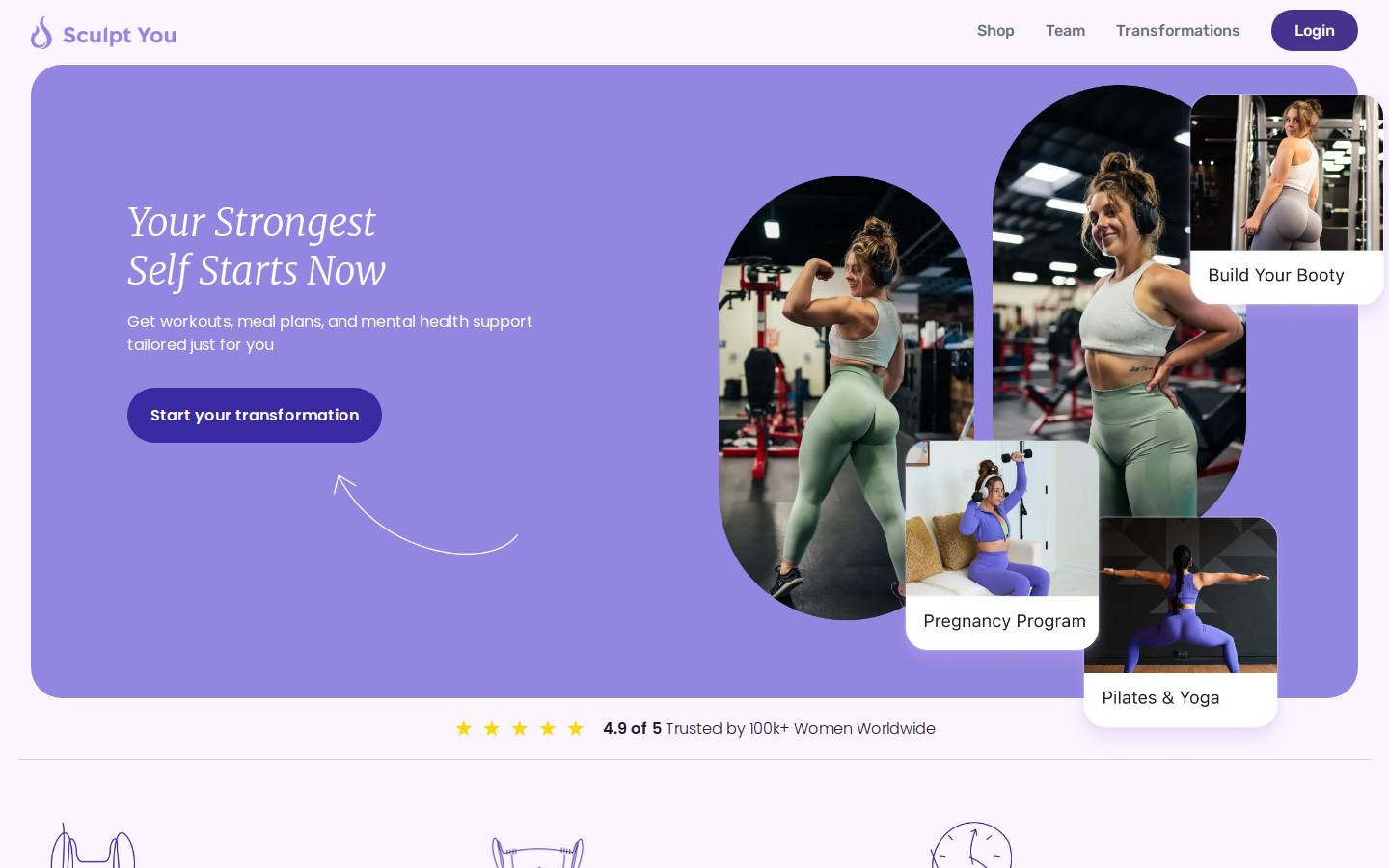 thesculptyou.com homepage screenshot
