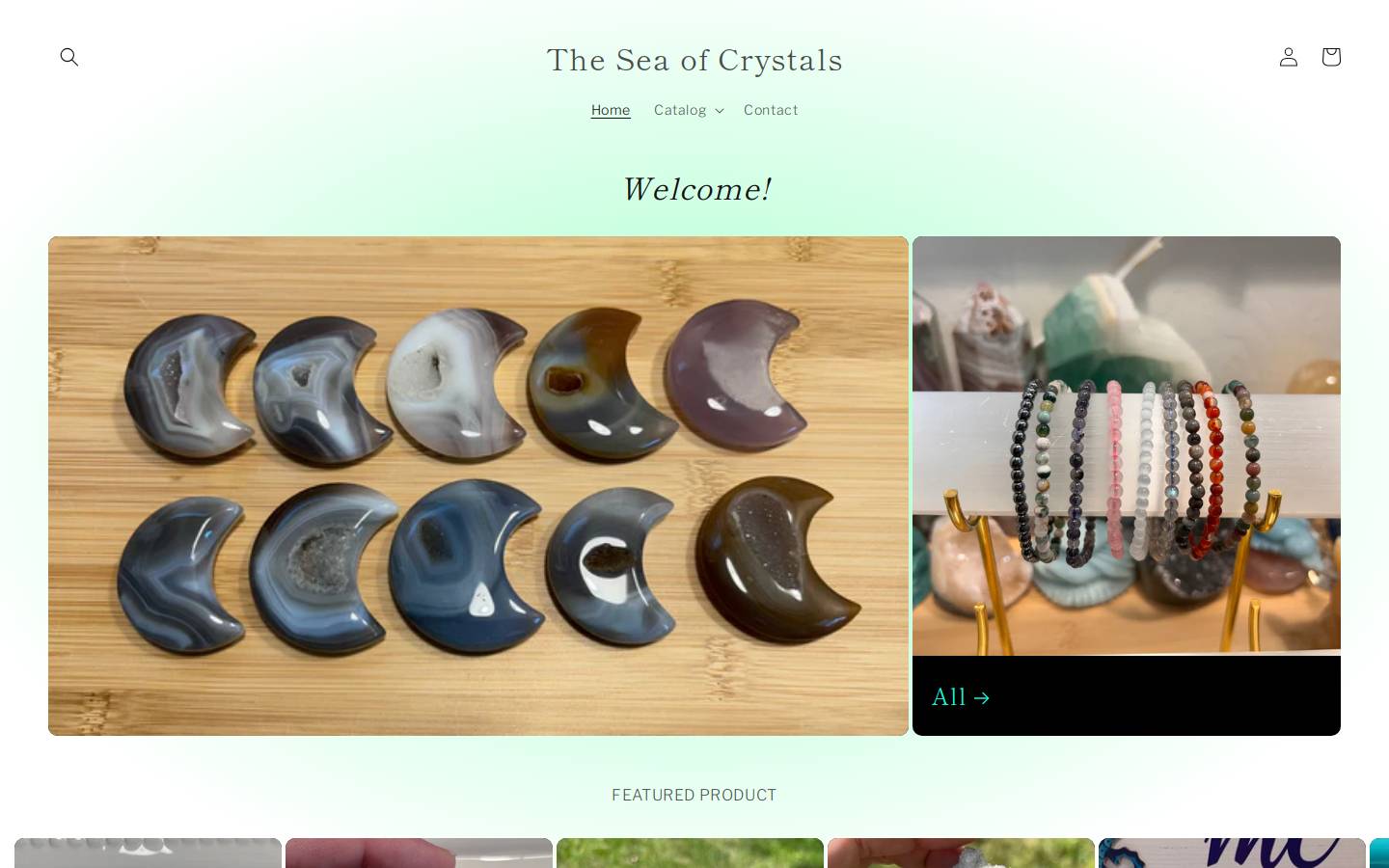 theseaofcrystals.com homepage screenshot