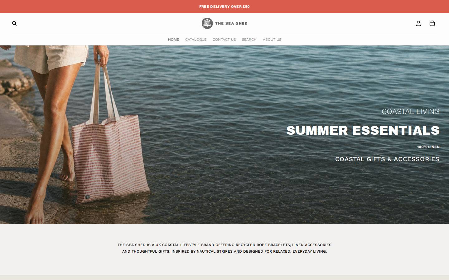 Theseashed homepage screenshot