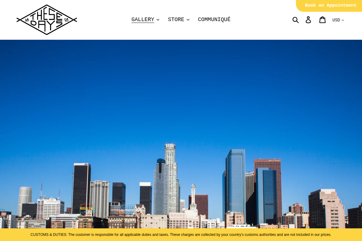 THESE DAYS homepage screenshot