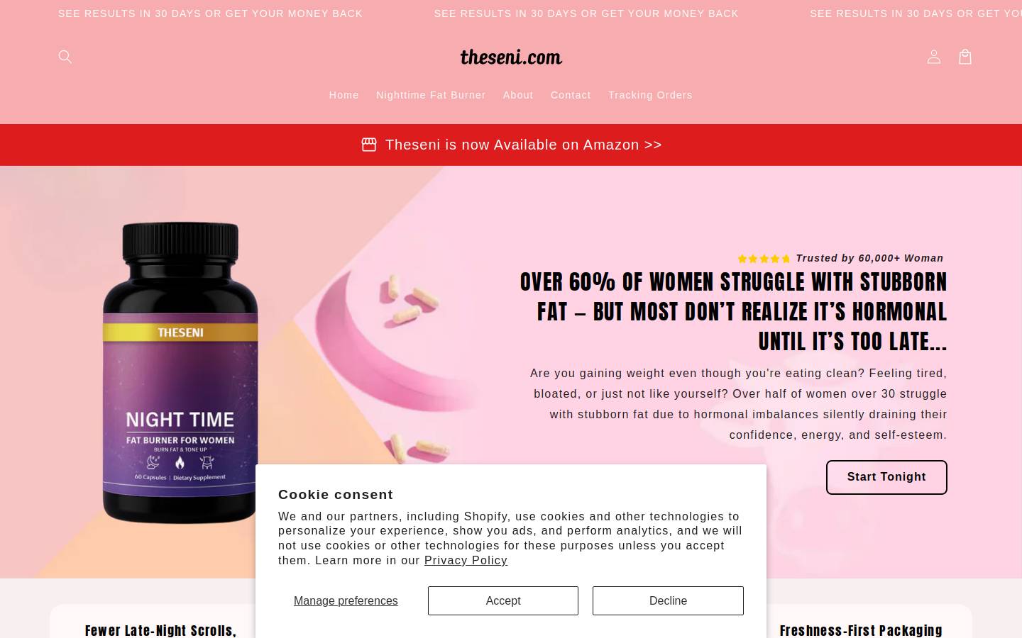theseni.com homepage screenshot