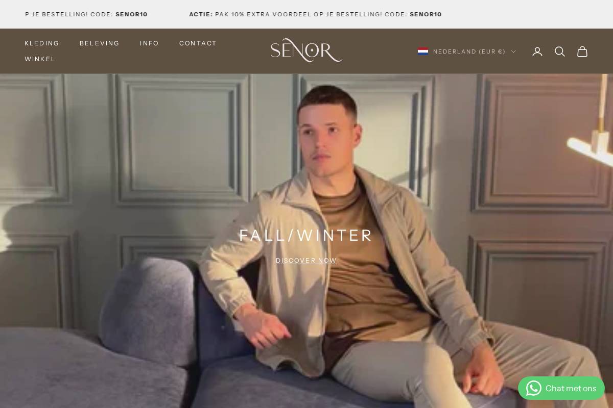 The Señor homepage screenshot