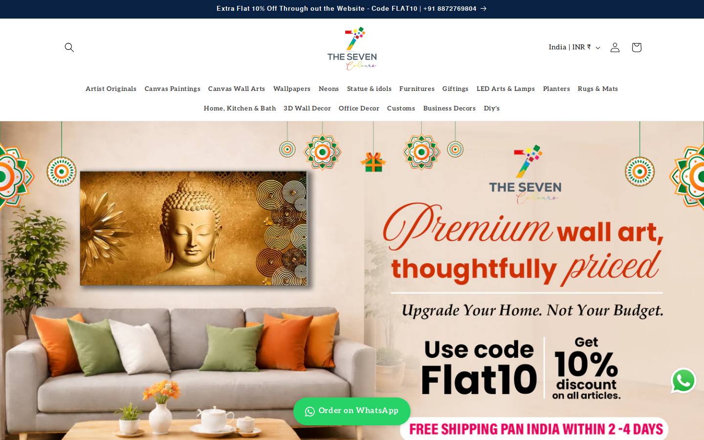 thesevencolours.com homepage screenshot