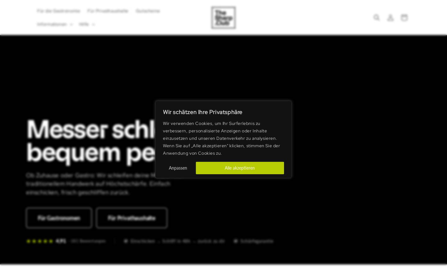 thesharp.club homepage screenshot