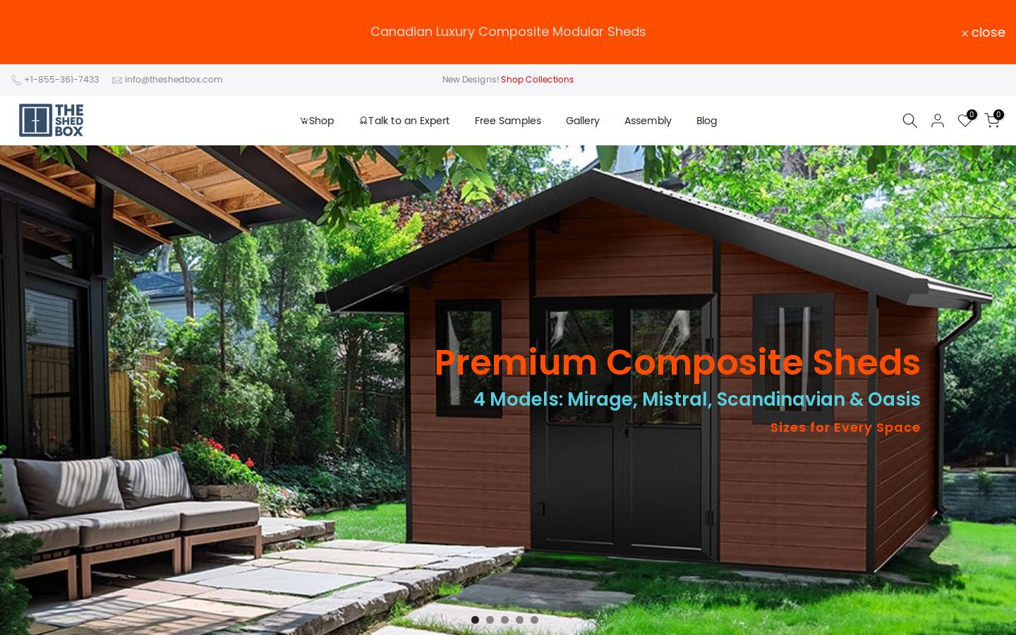 theshedbox.com homepage screenshot