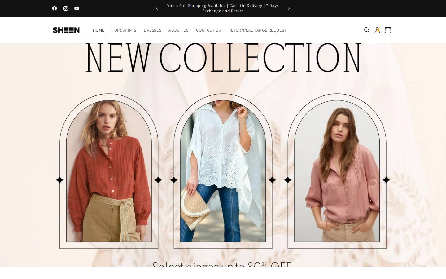 thesheen.in homepage screenshot