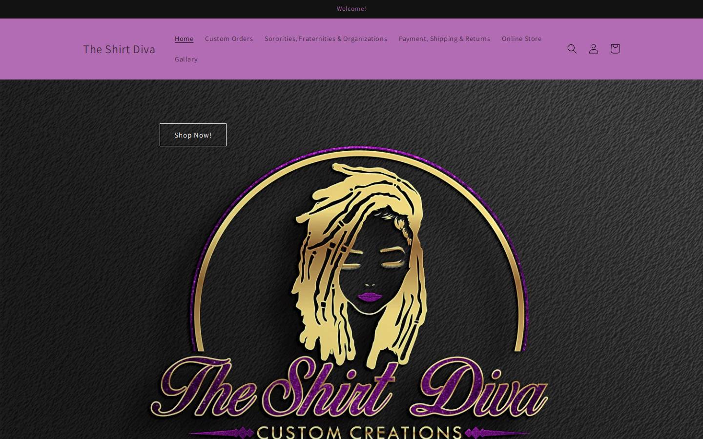 theshirtdiva.com homepage screenshot