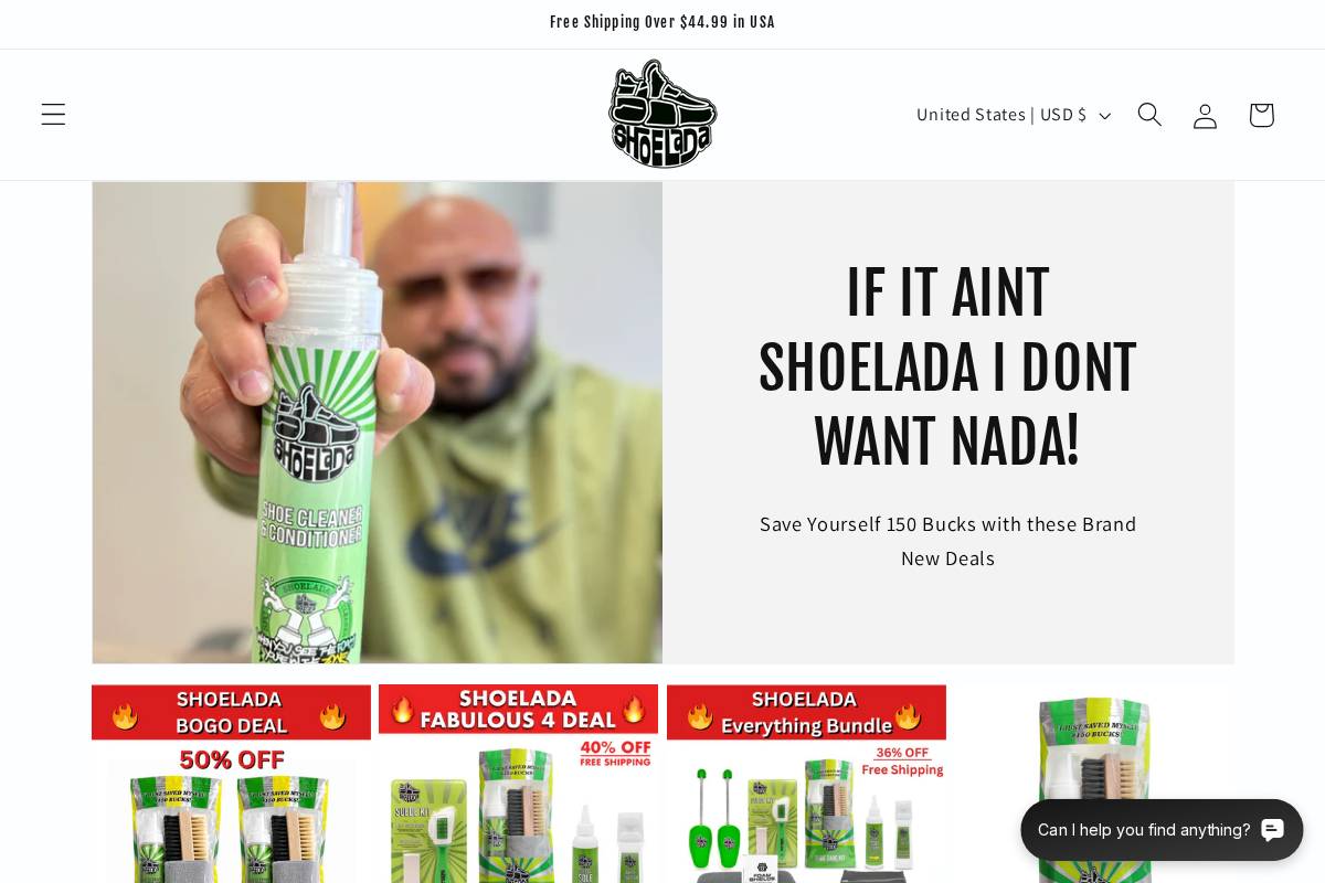 Theshoelada homepage screenshot
