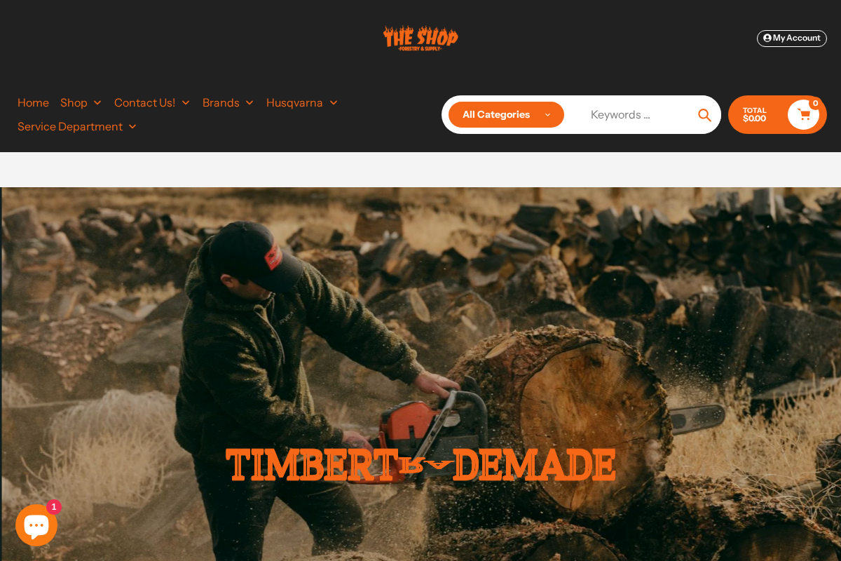 The shop Forestry & Supply homepage screenshot