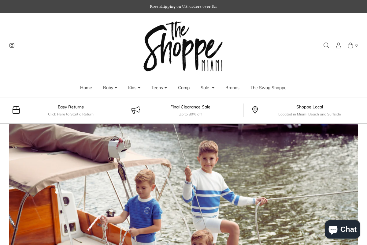 The Shoppe Miami homepage screenshot