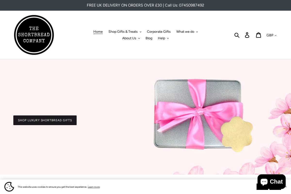 Theshortbreadcompany homepage screenshot