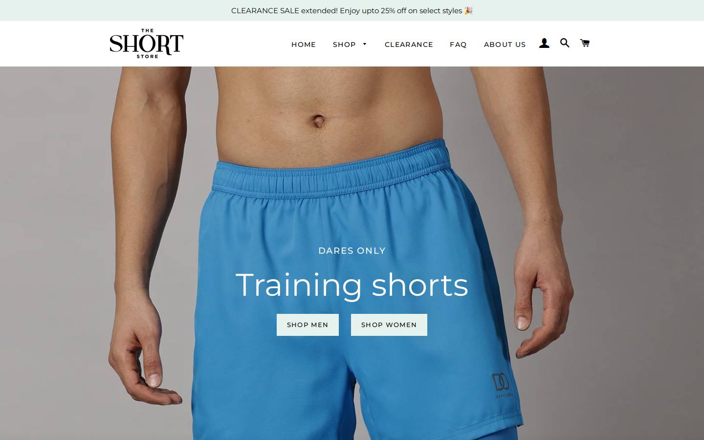 theshortstore.in homepage screenshot