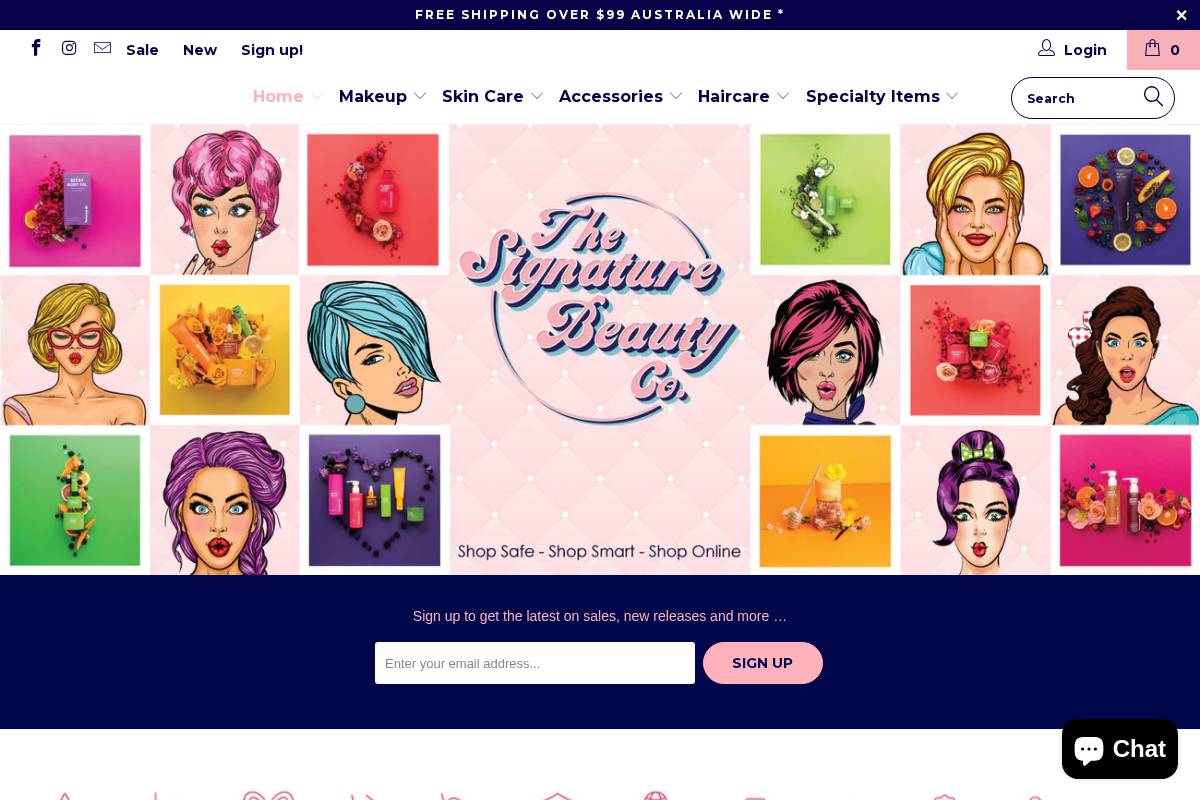 thesignaturebeautycompany.com.au homepage screenshot