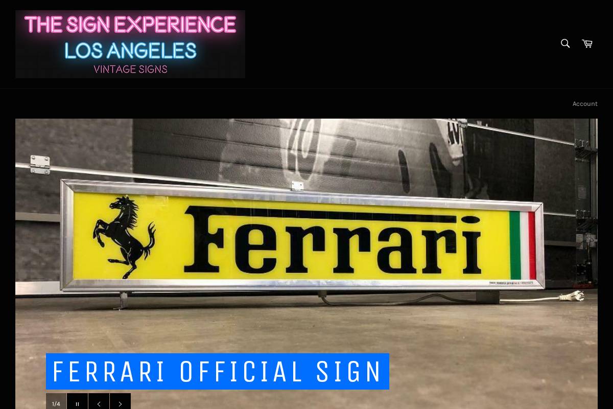 thesignexperience.com homepage screenshot