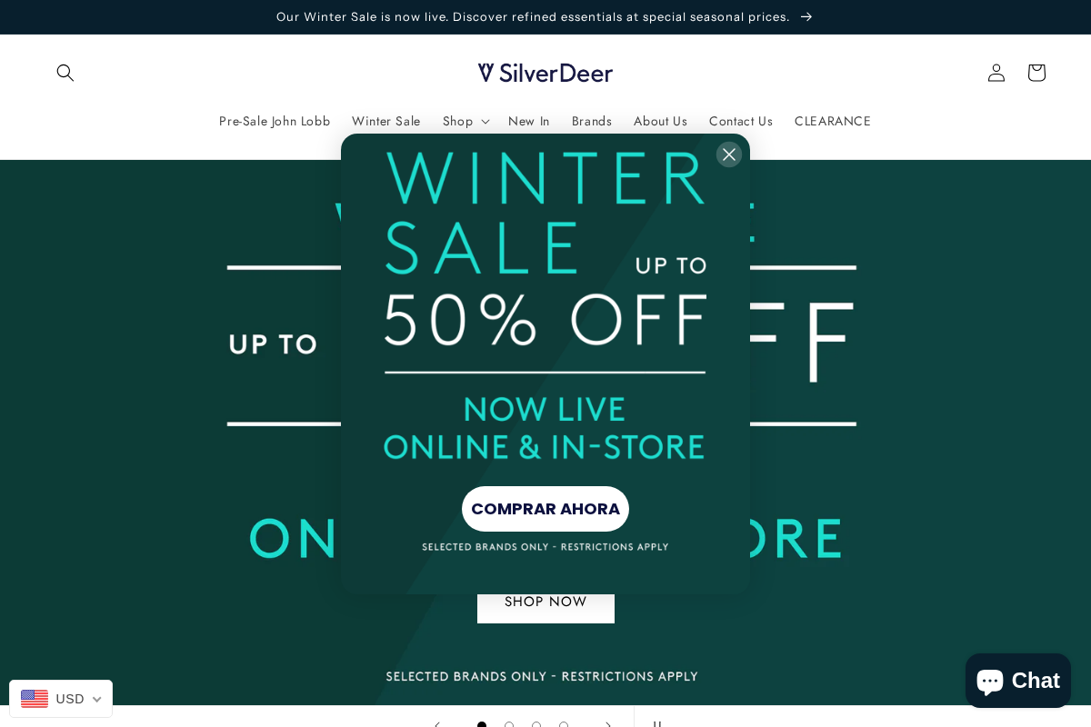 Silver Santa Fe homepage screenshot