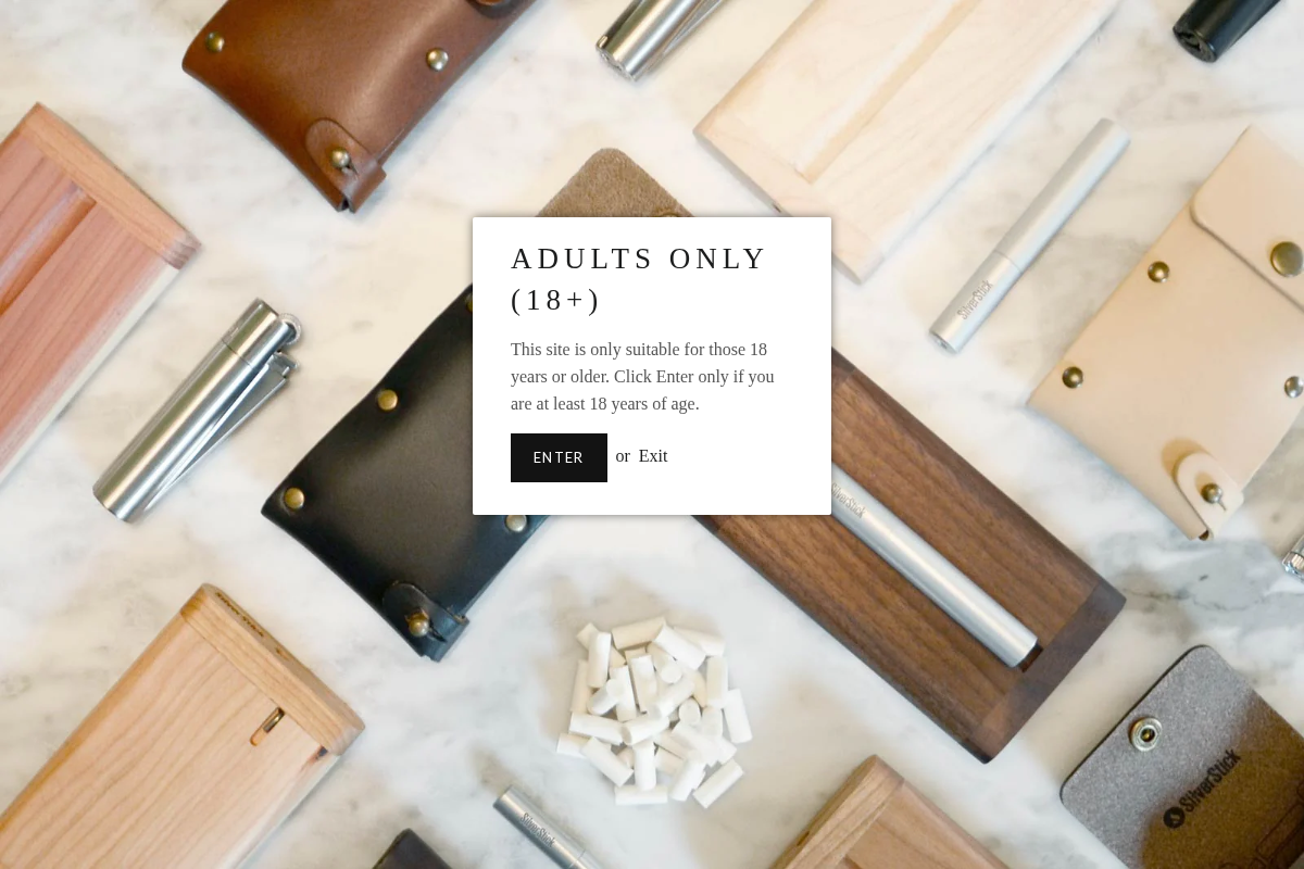 The SilverStick homepage screenshot