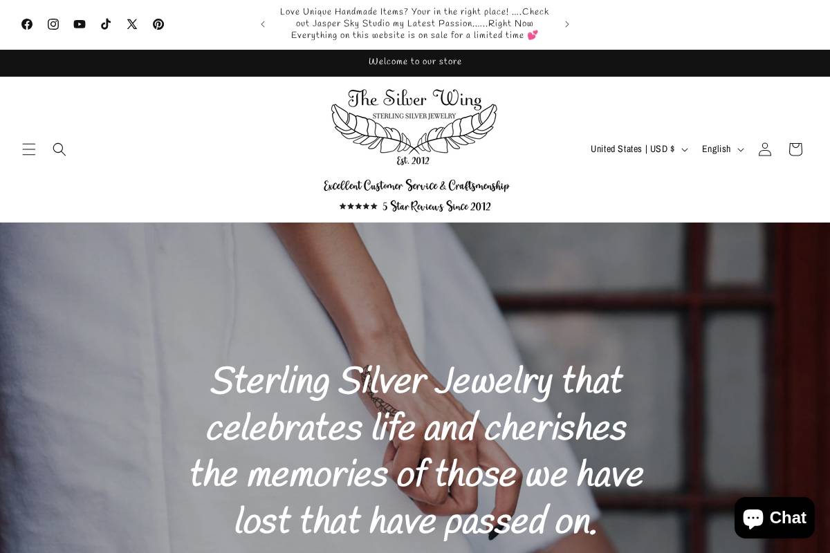 thesilverwing.com homepage screenshot