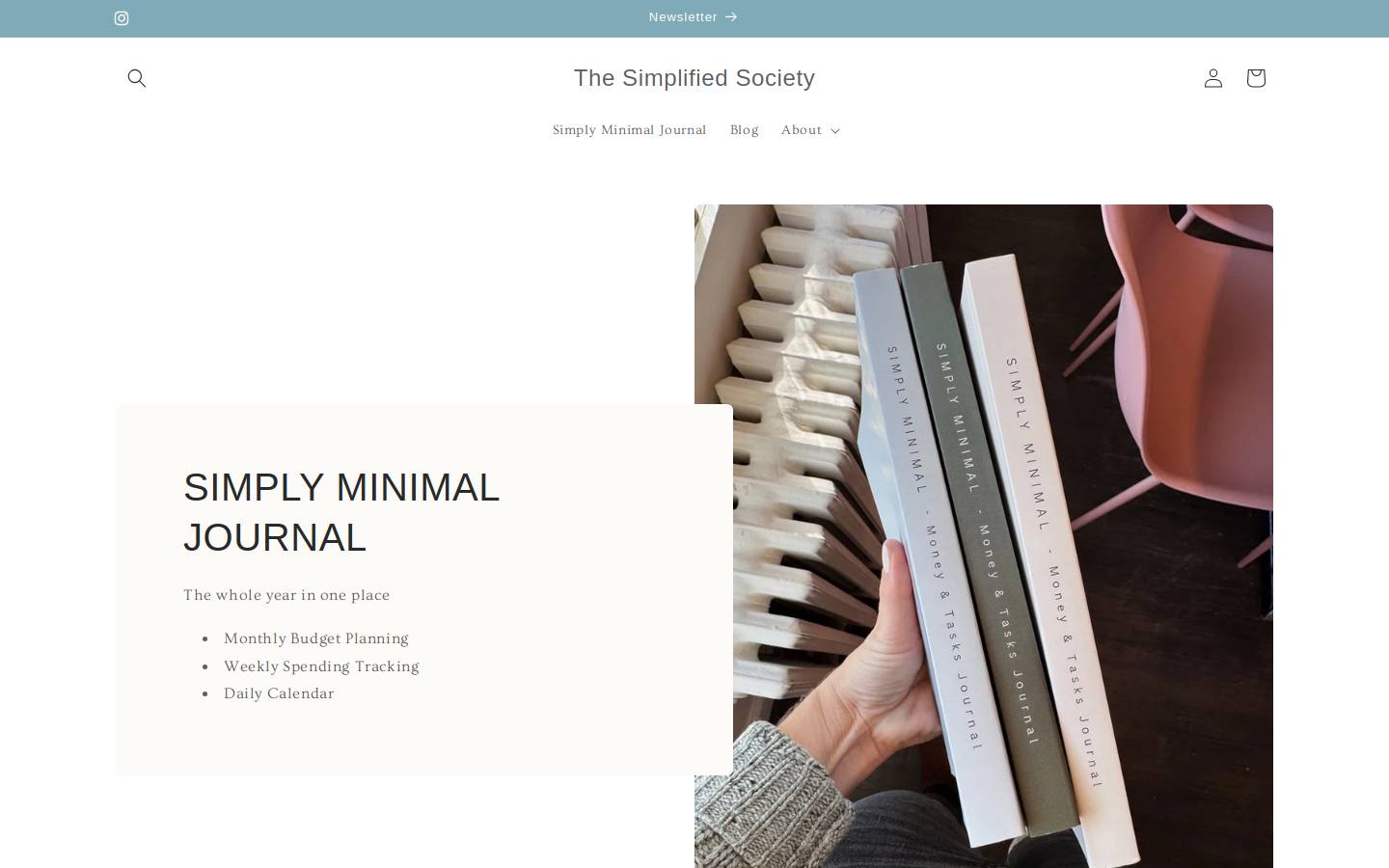 thesimplifiedsociety.com homepage screenshot